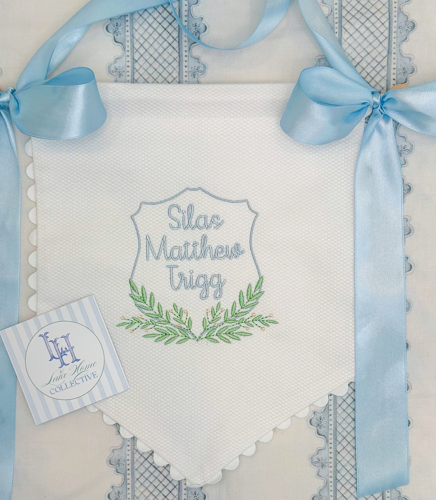 Cotton Pique Banner and Hanging Set (Scalloped or Plain)