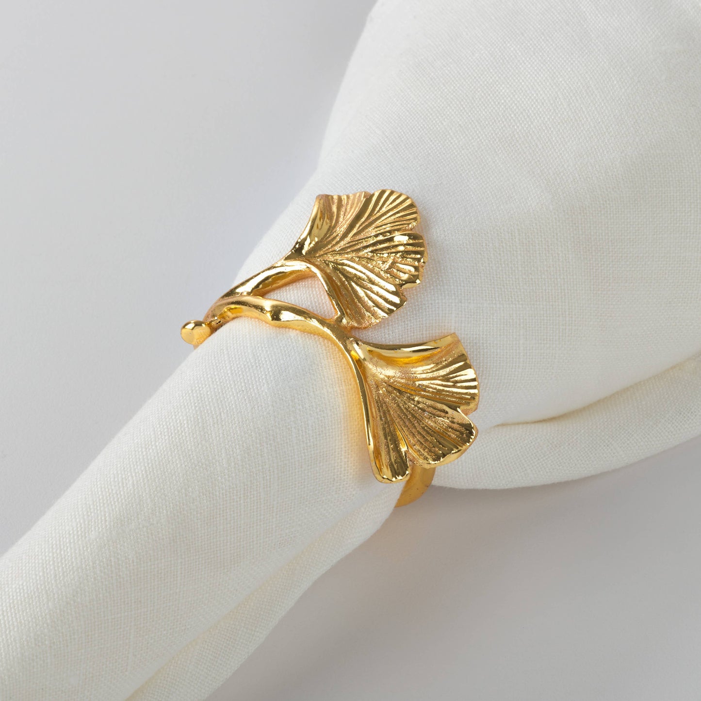 Gingko Napkin Ring s/o 4