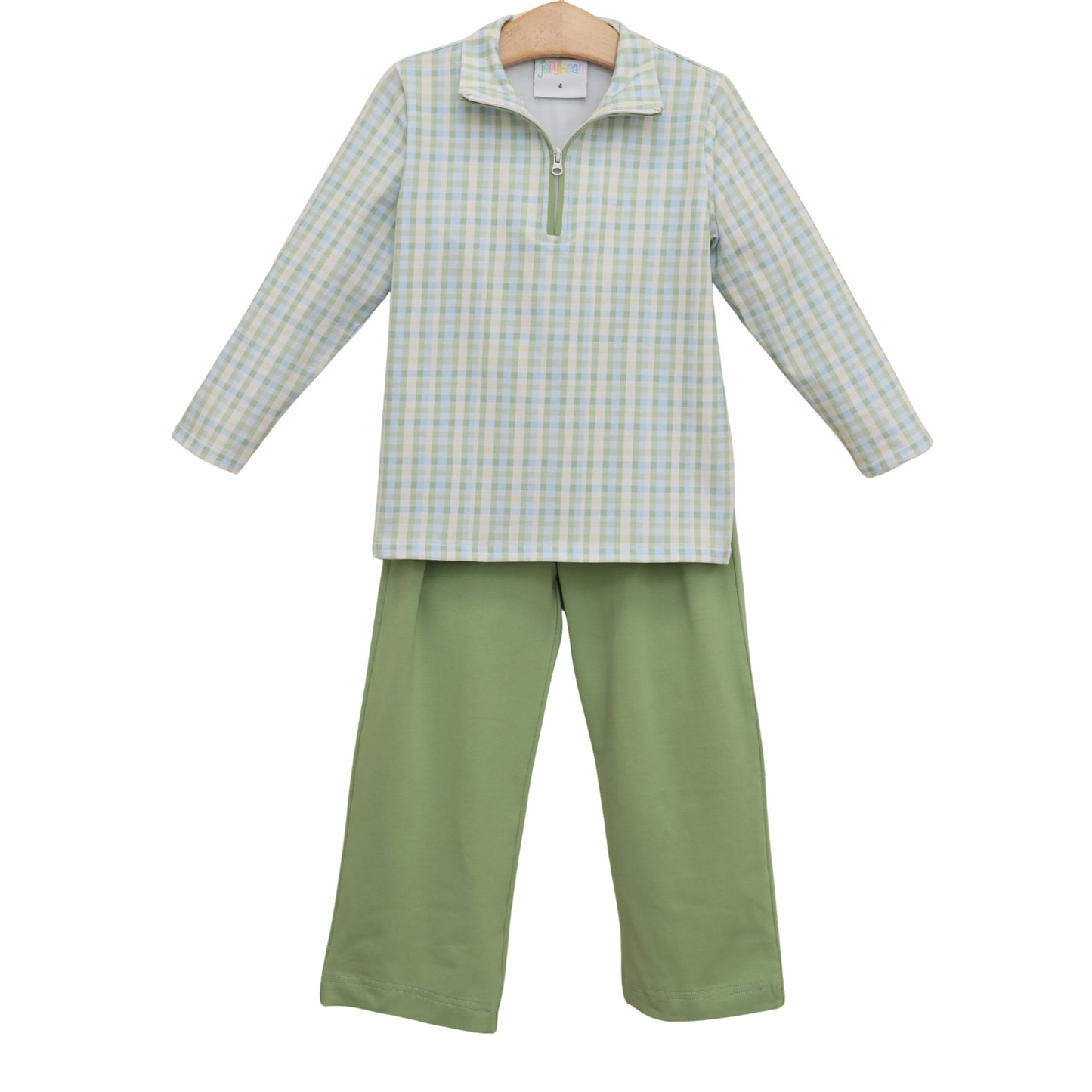 Jellybean Basin Plaid Evan Pullover Pant Set