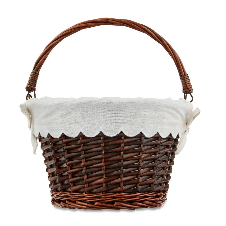 Easter Basket w/ Embroidered Liner