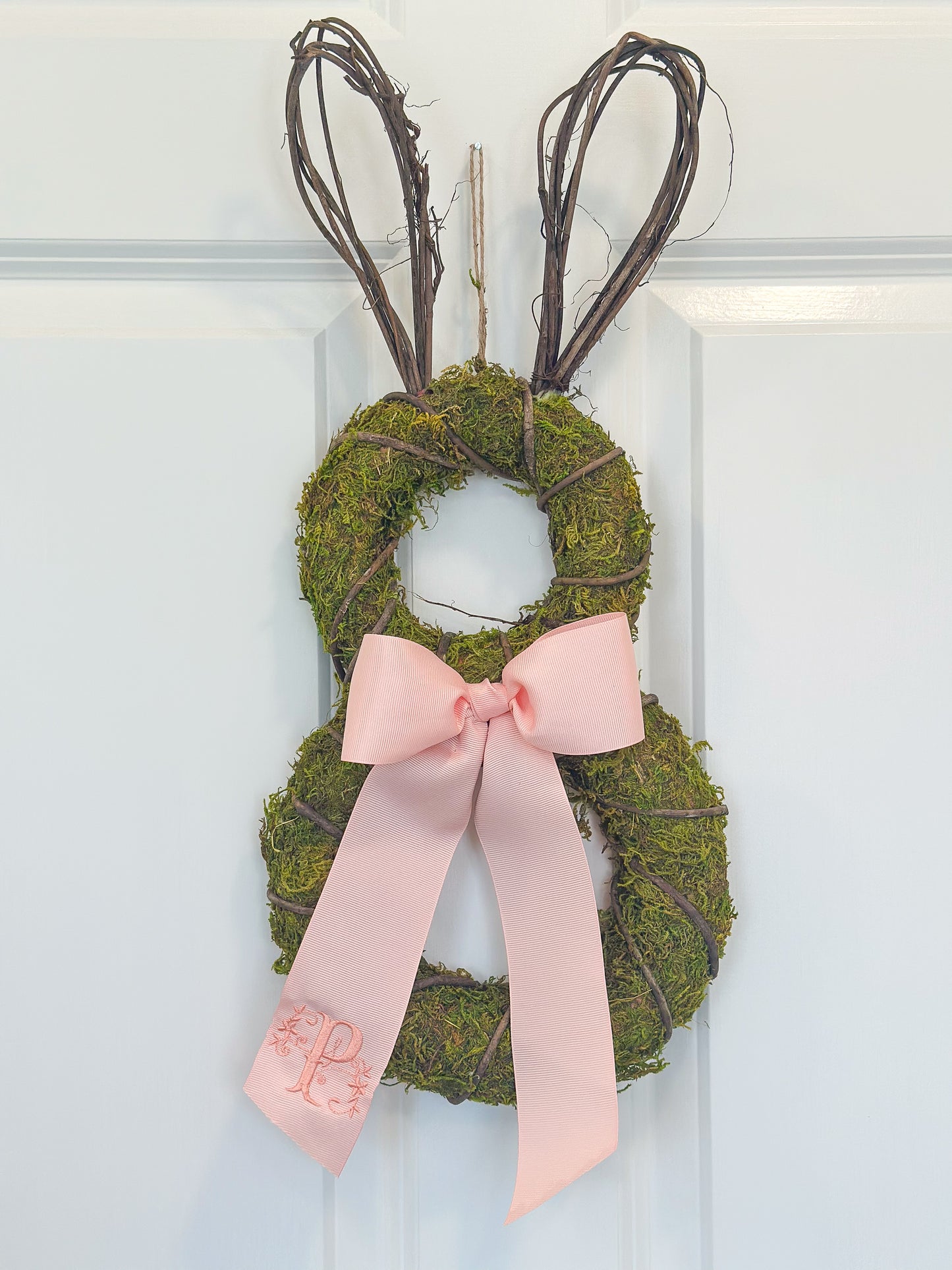 Caroline Bunny with bow and initial