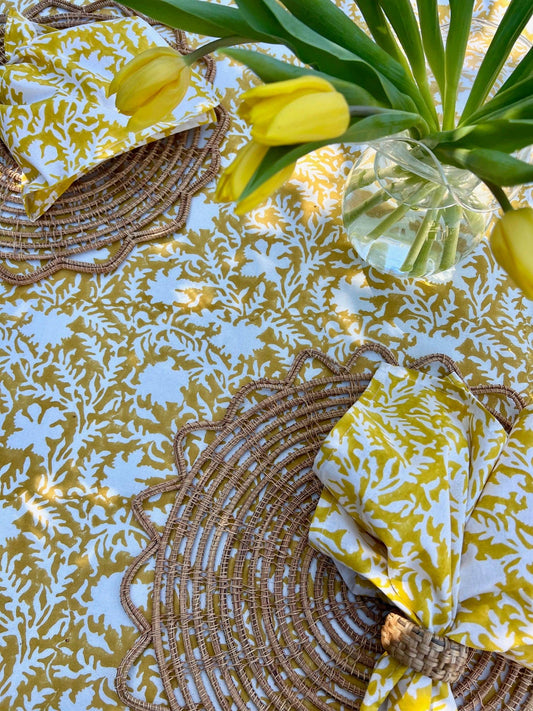 Pressed Florals in Marigold Yellow - s/o 4