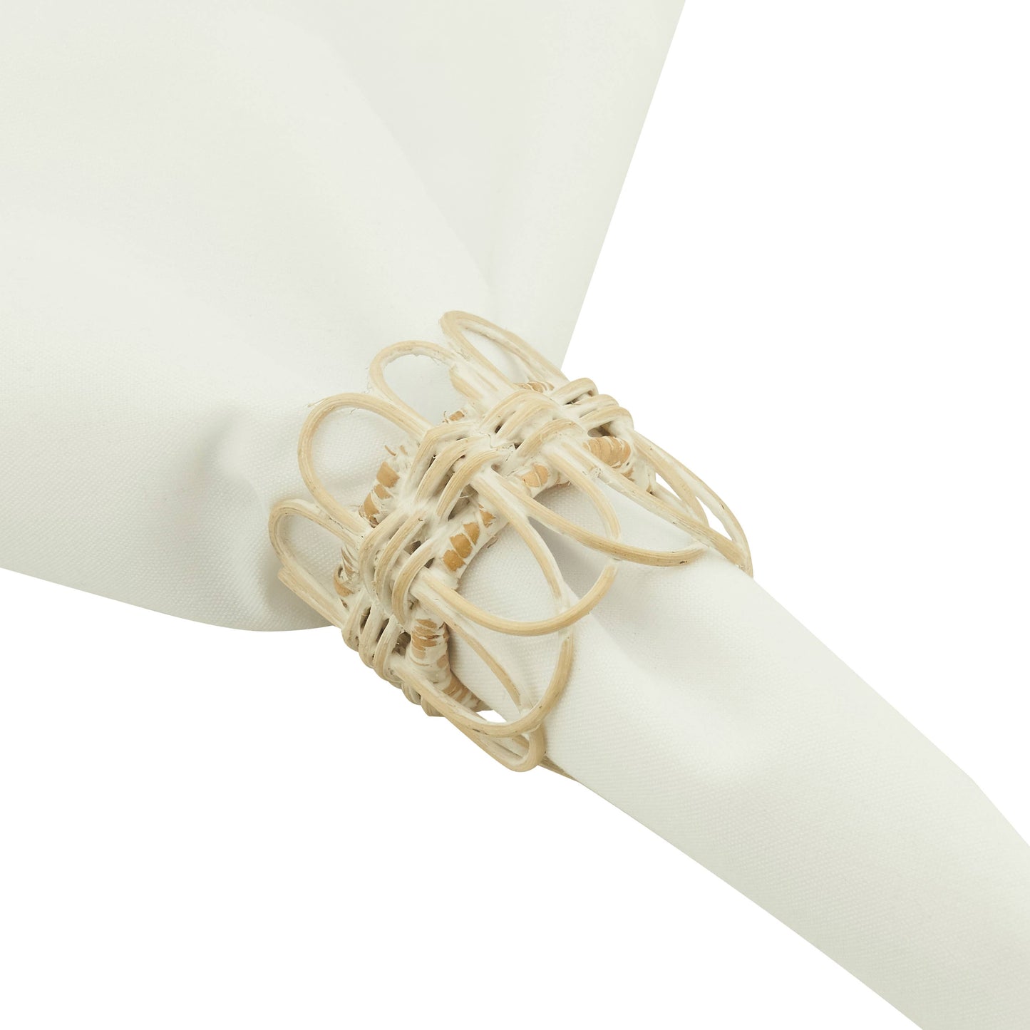 Twisted Rattan Napkin Ring s/4