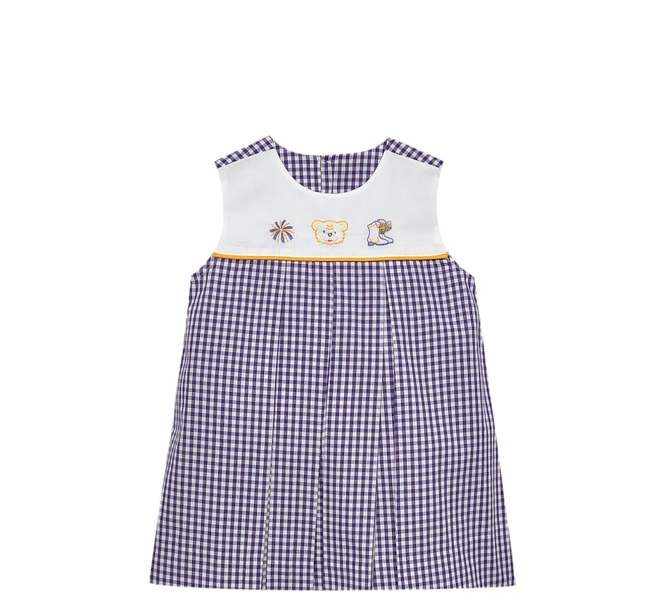 Football Purple and Gold Tiger Dress