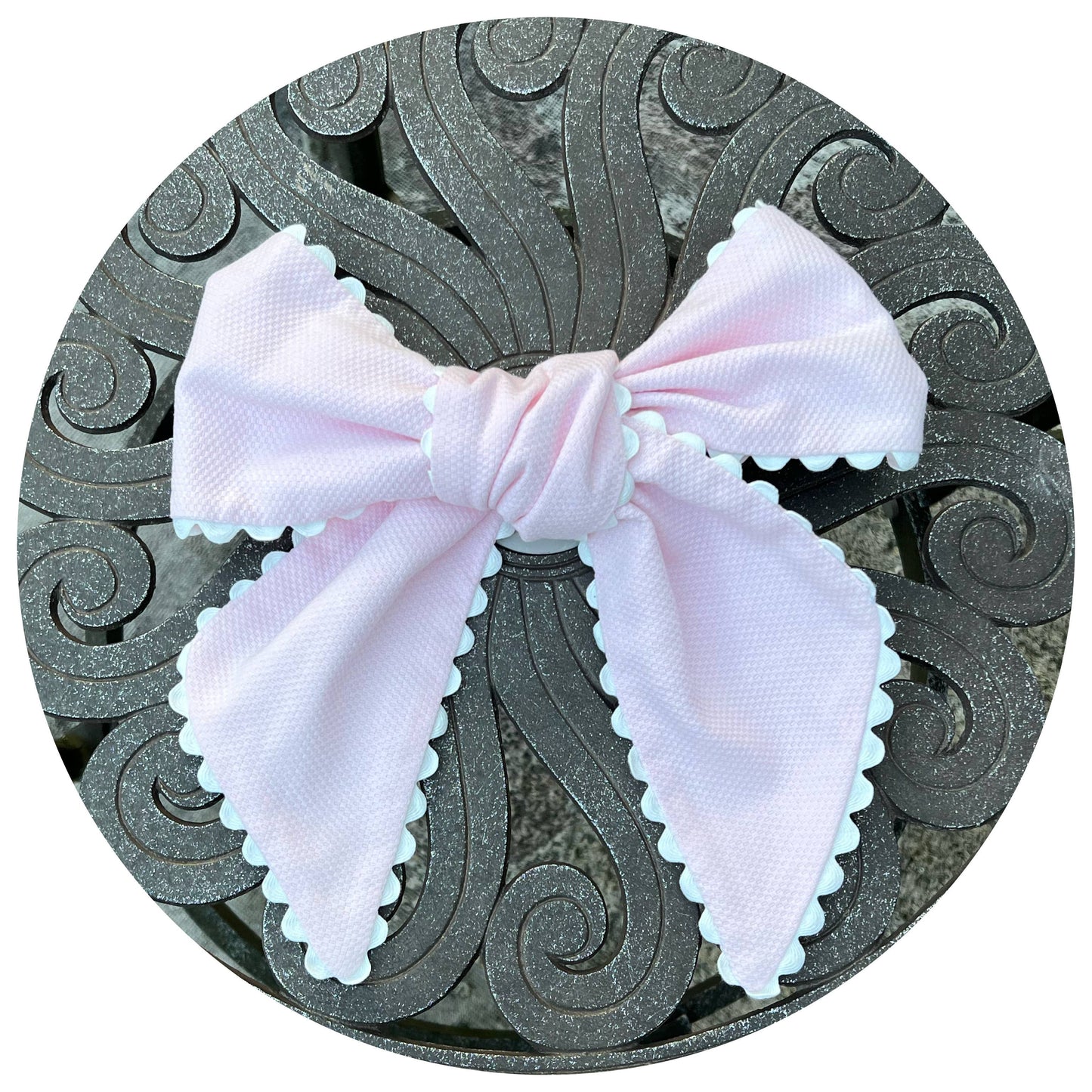 Cotton Pique Sash with Trim