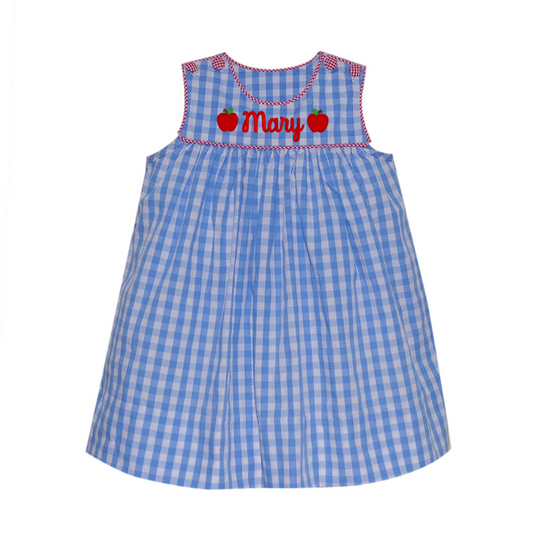 Girls Sleeveless Red and Blue Dress