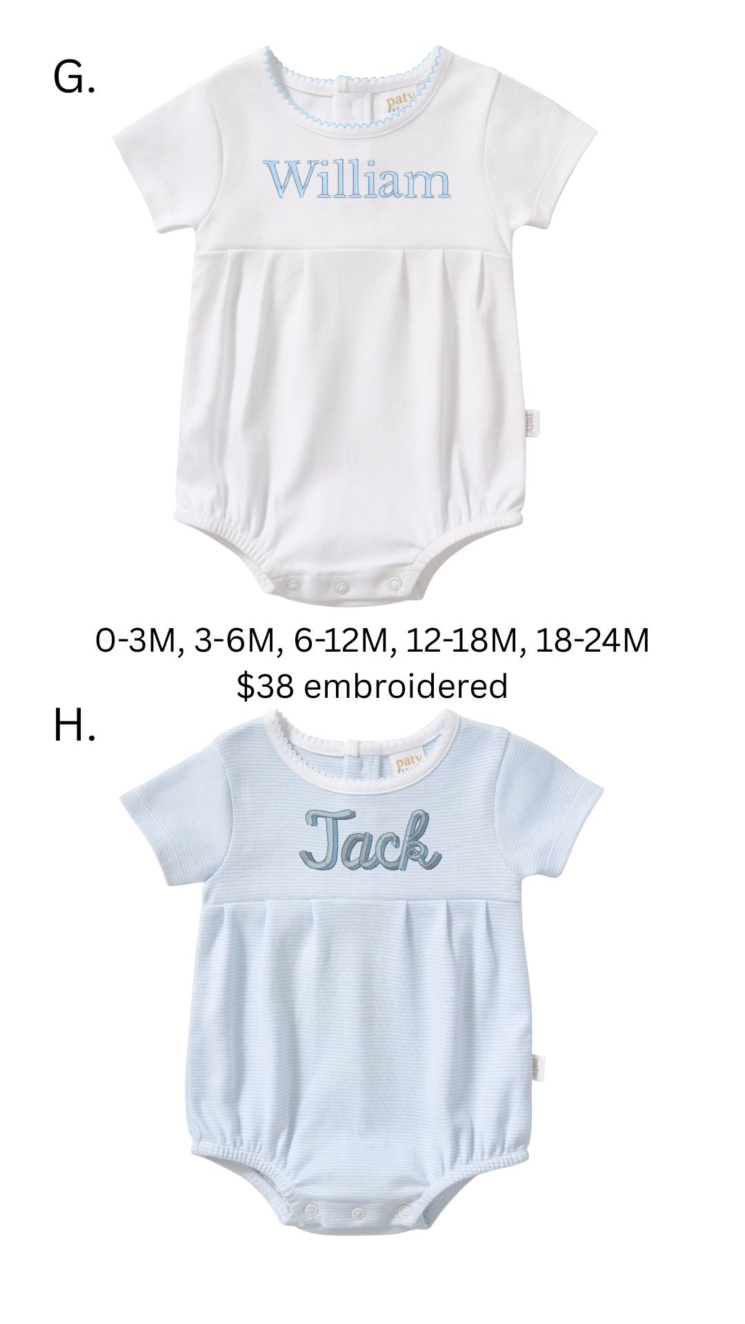 Paty Organic Cotton Boys Bubble - 3 week TAT
