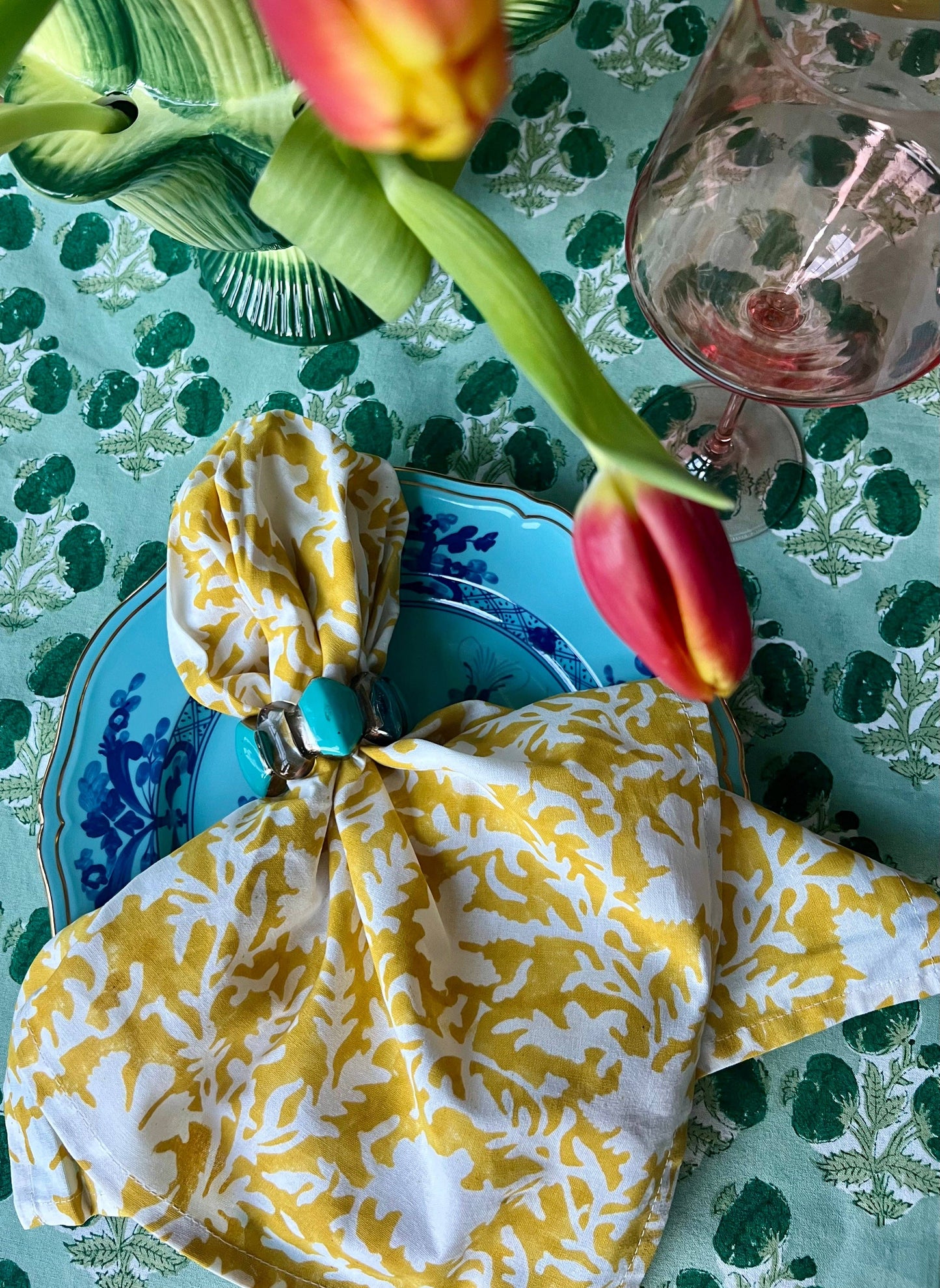 Pressed Florals in Marigold Yellow - s/o 4