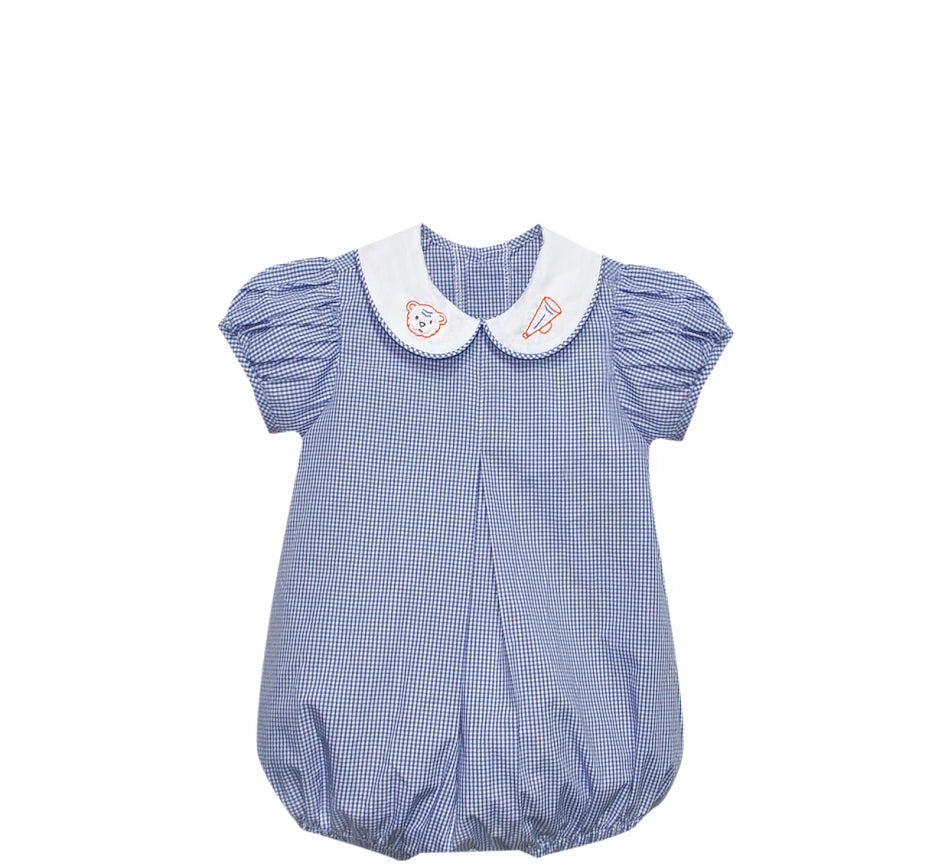 Football Navy and Orange Tiger Girls Bubble
