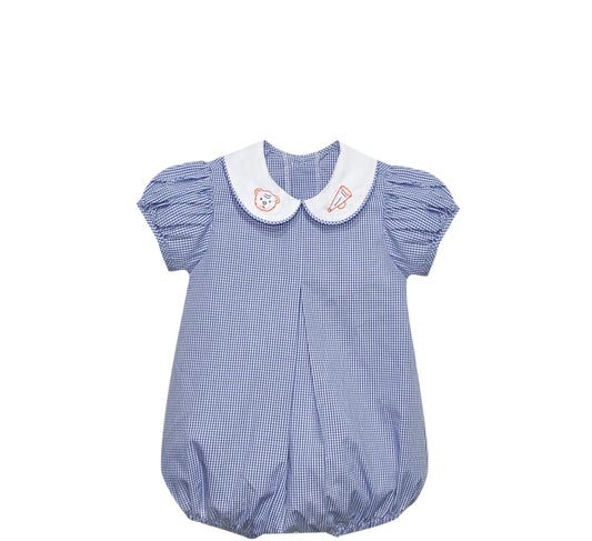 Football Navy and Orange Tiger Girls Bubble