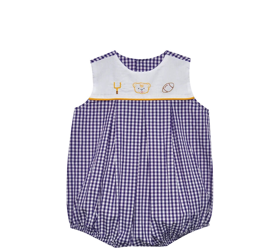 Football Purple and Gold Tiger Bubble