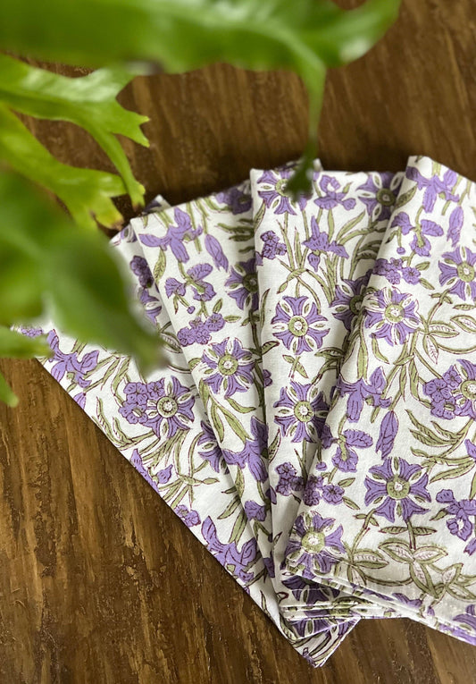 Lavender Pinwheel Napkins - s/o 4