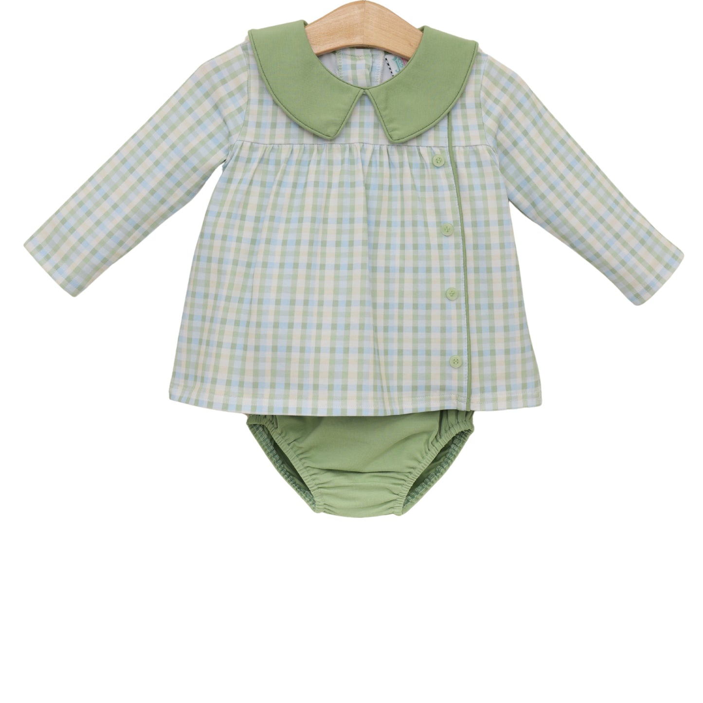 Jellybean Basin Plaid Diaper Set