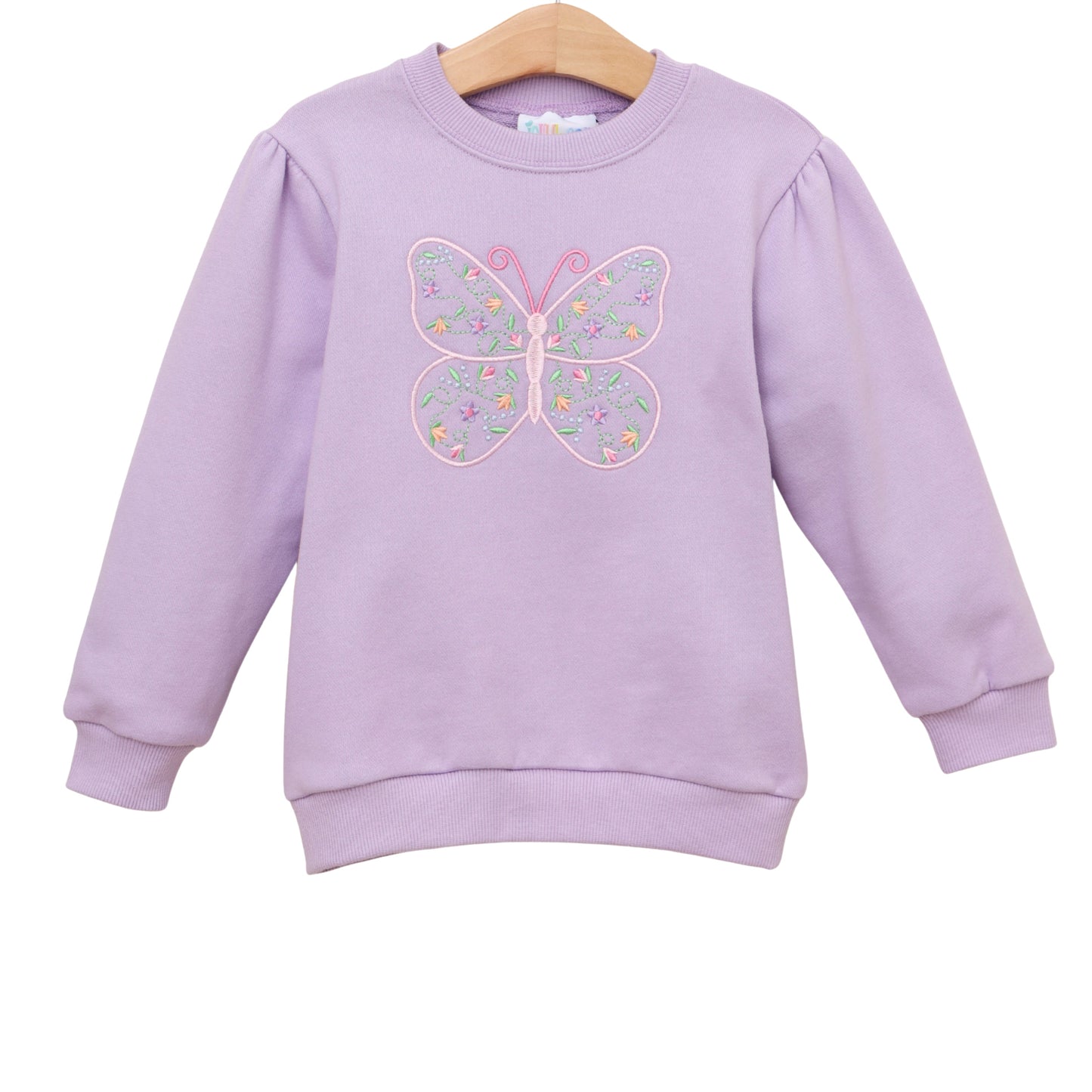 Jellybean Butterfly French Terry Pullover