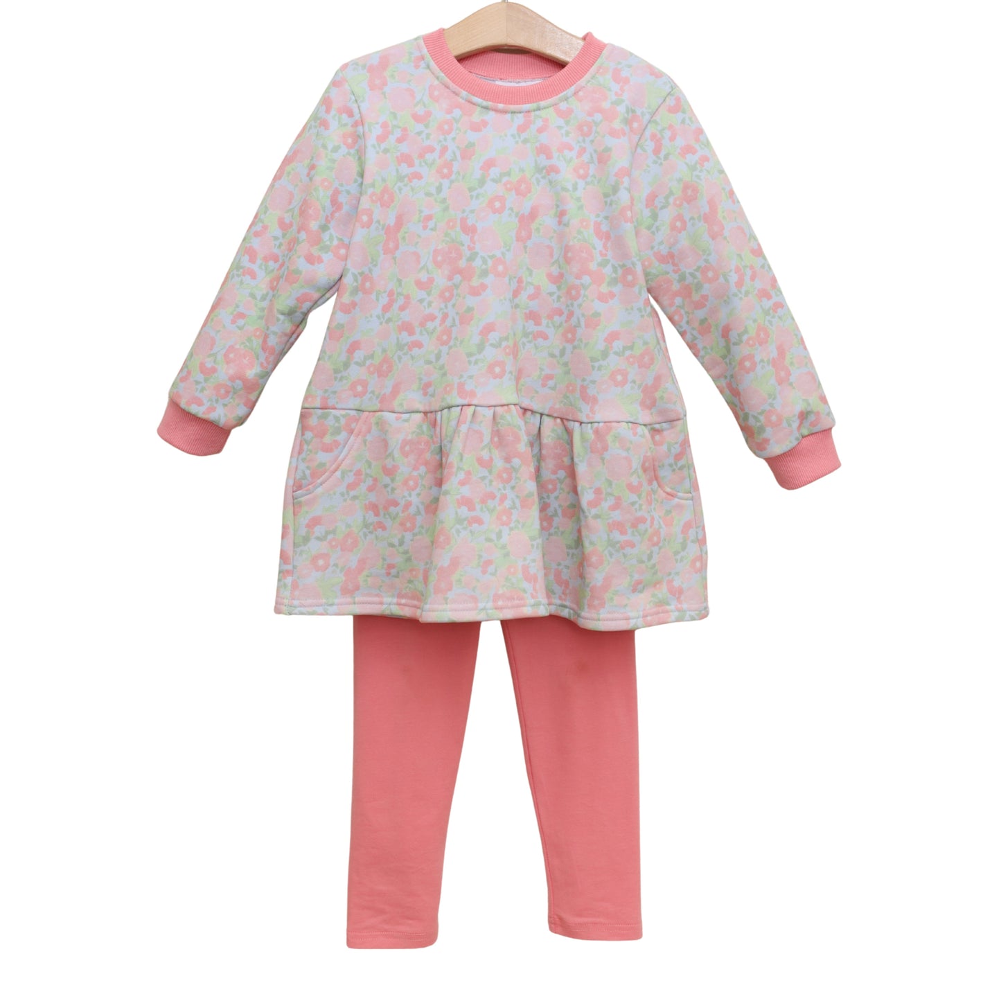 Jellybean Cottage Blooms French Terry Tunic Set