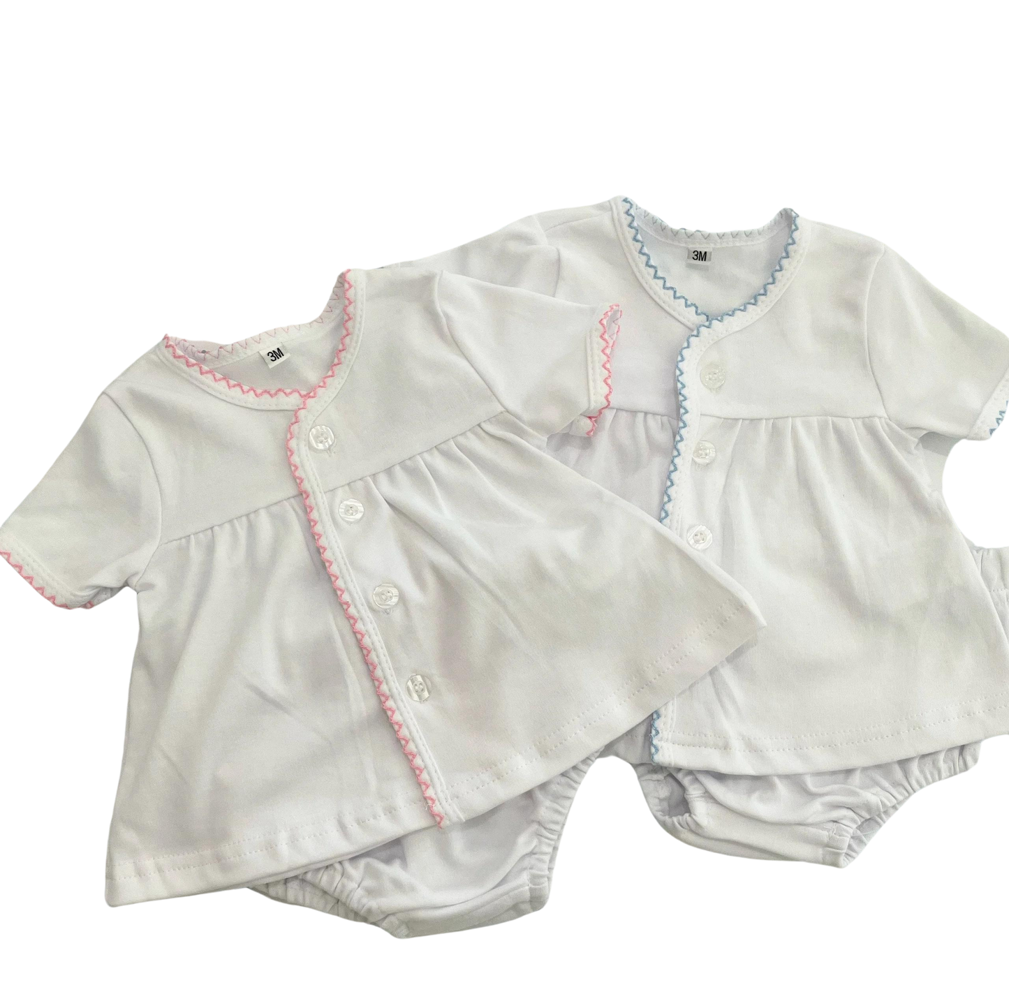 Cotton Diaper Set with Trim