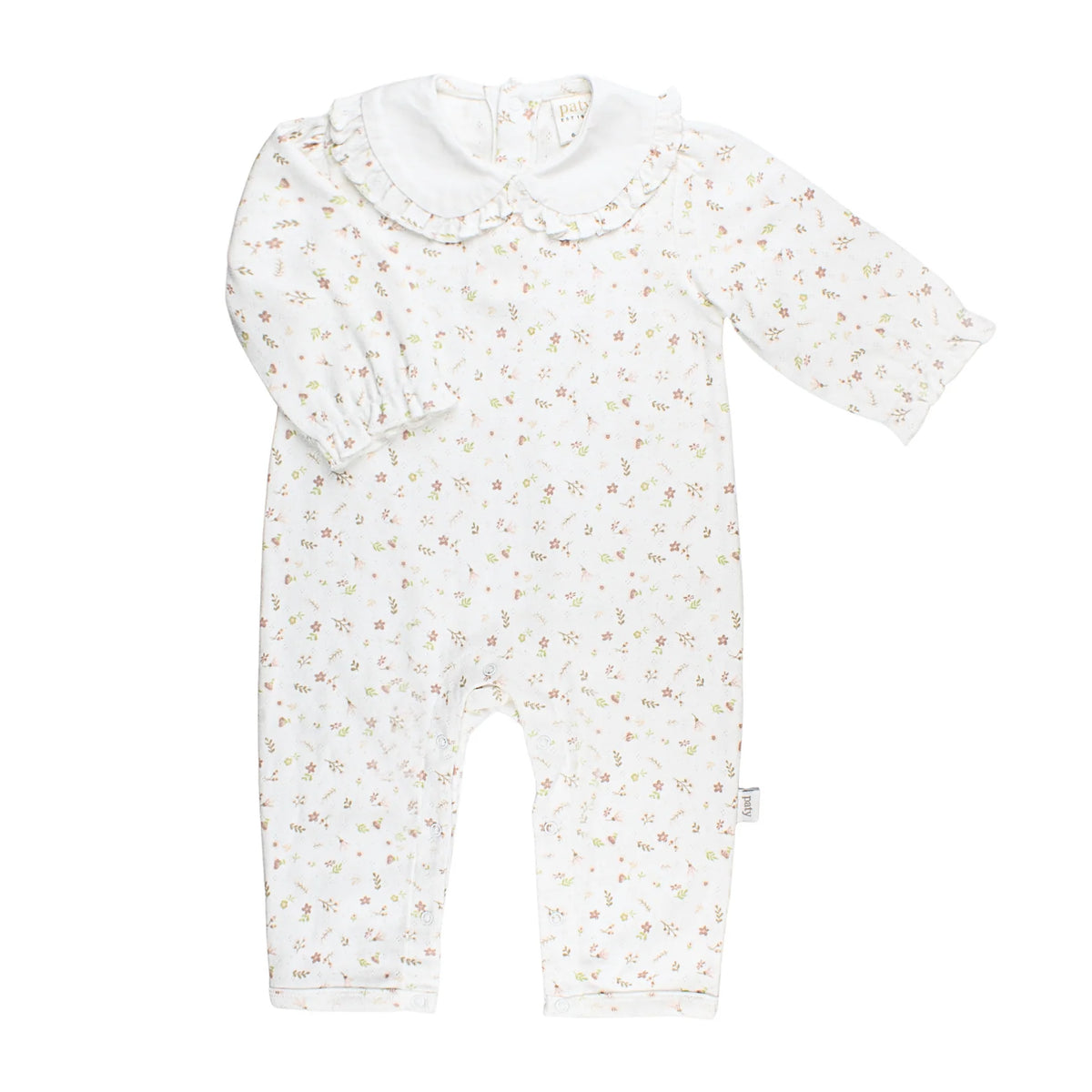Paty Organic Cotton Pointelle Romper with Collar - Nov (anytime in Nov) TAT