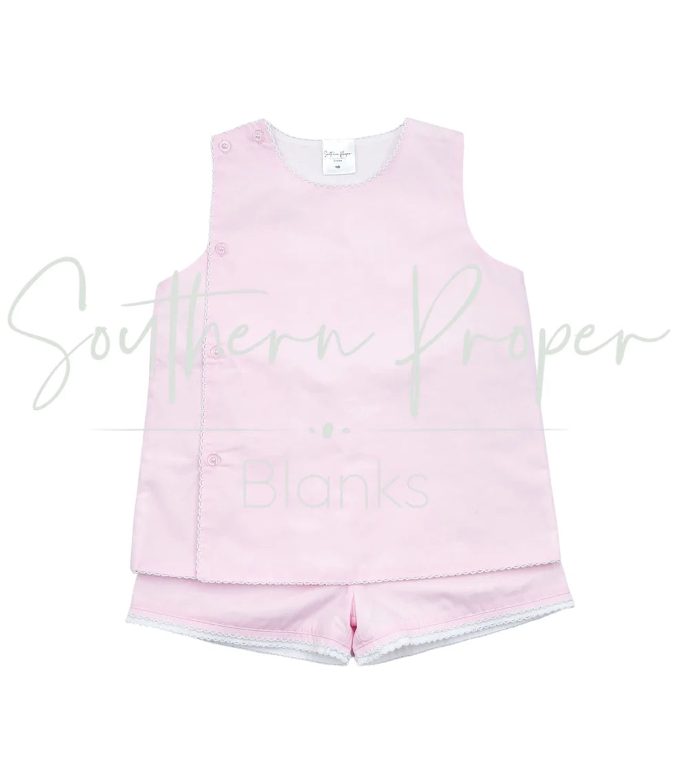 Picot Trim Short Set - Game Day - 3 Week TAT