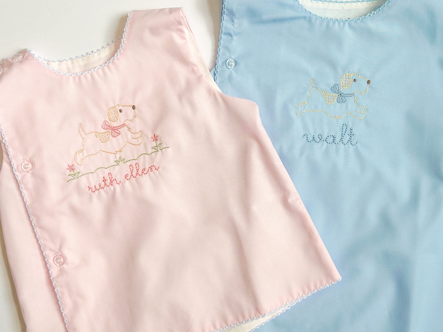 Picot Trim Diaper Set
