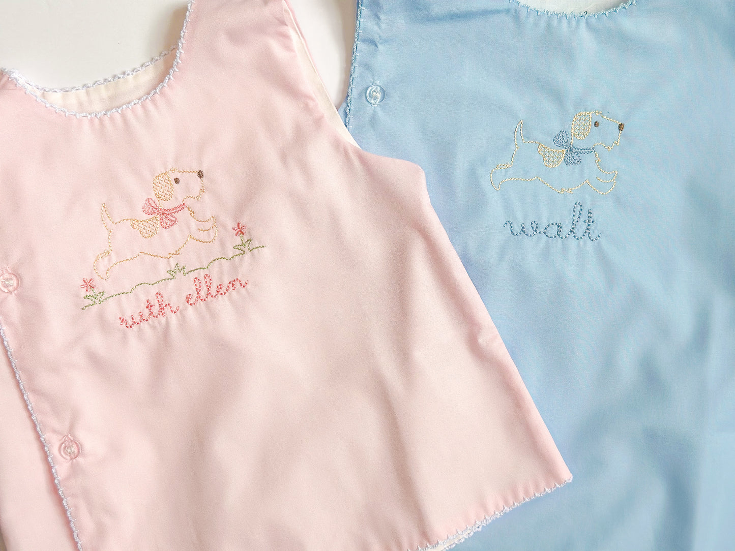 Picot Trim Diaper Set