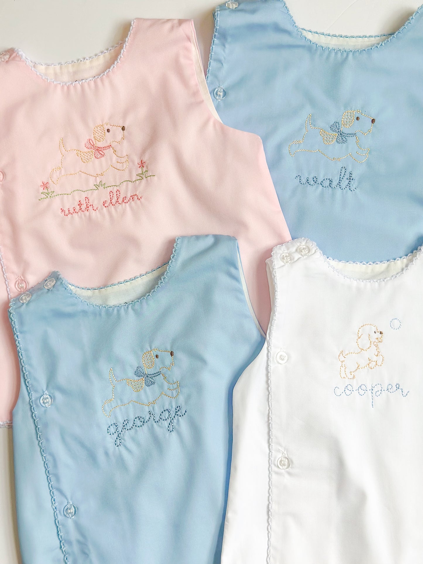 Picot Trim Diaper Set