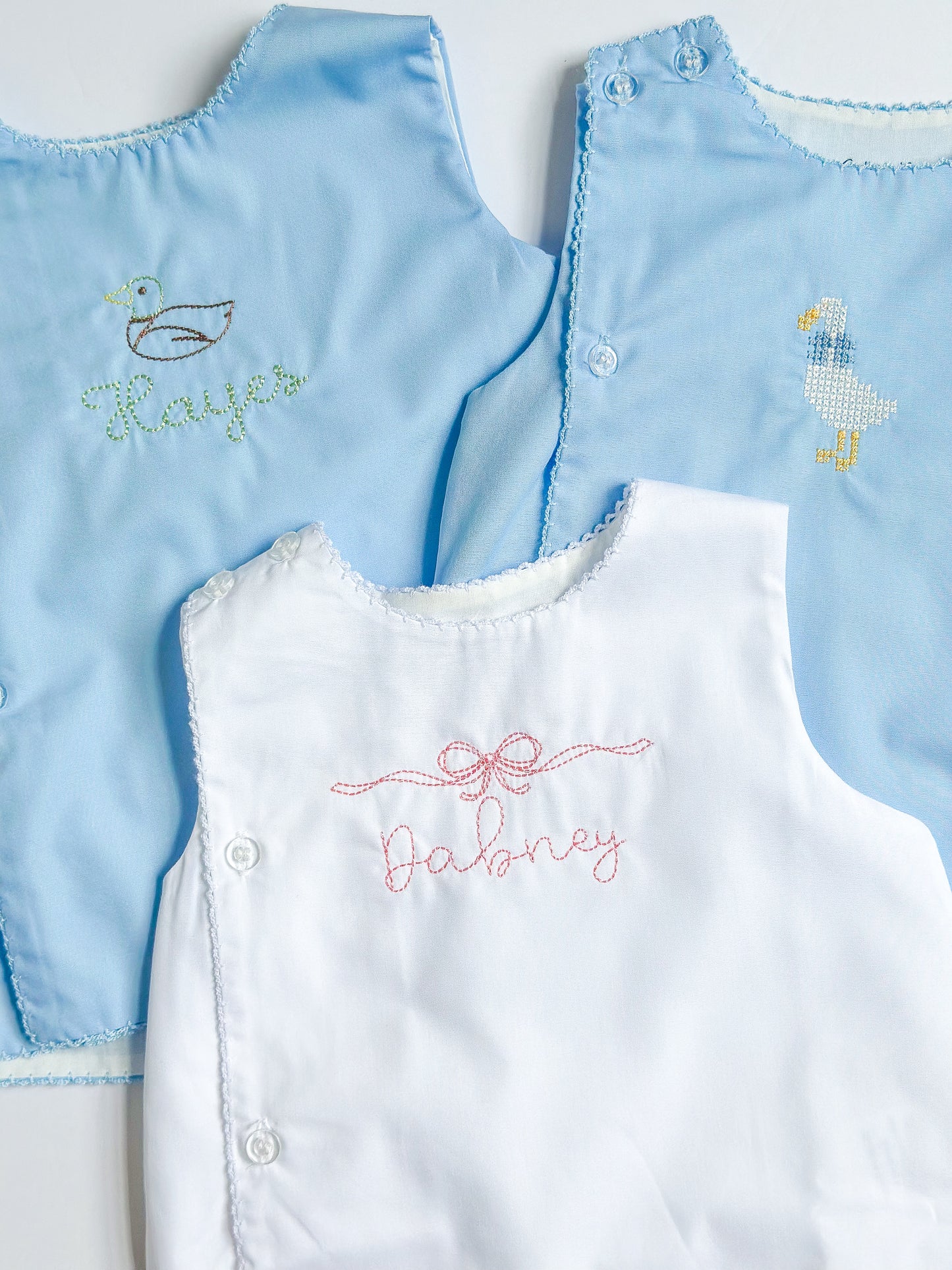 Picot Trim Diaper Set