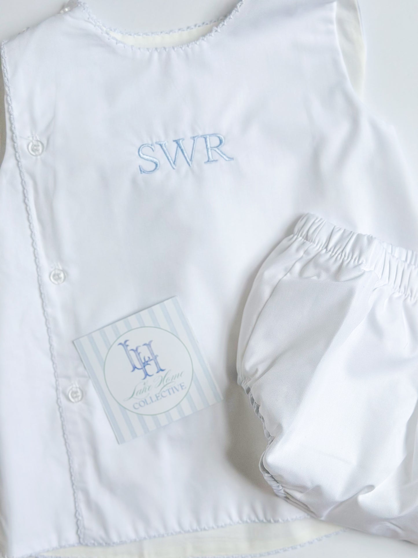 Picot Trim Diaper Set