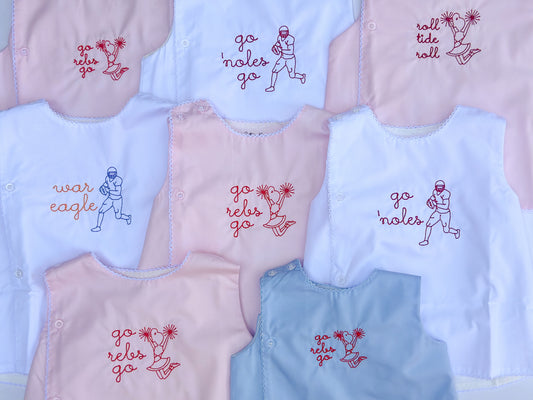 Picot Trim Game Day Diaper Set - 3 week TAT