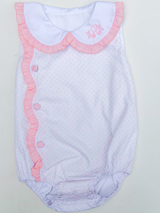 LHC Pink Bitty Dot Collared Bubble