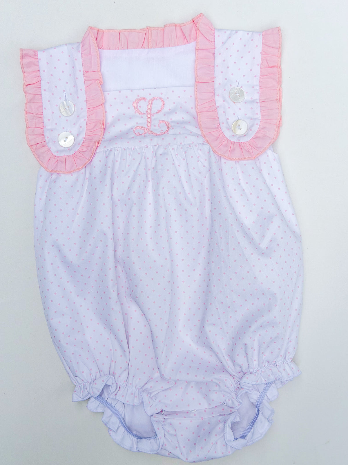 LHC Woven Pink Bitty Dot Bubble with Straps