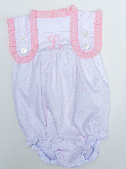 LHC Woven Pink Bitty Dot Bubble with Straps