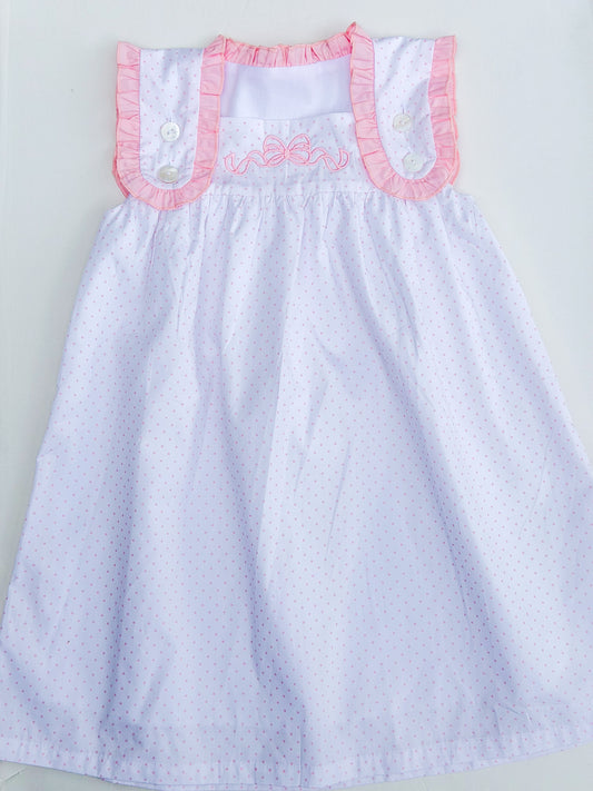 LHC Pink Bitty Dot Dress with Ruffle Straps