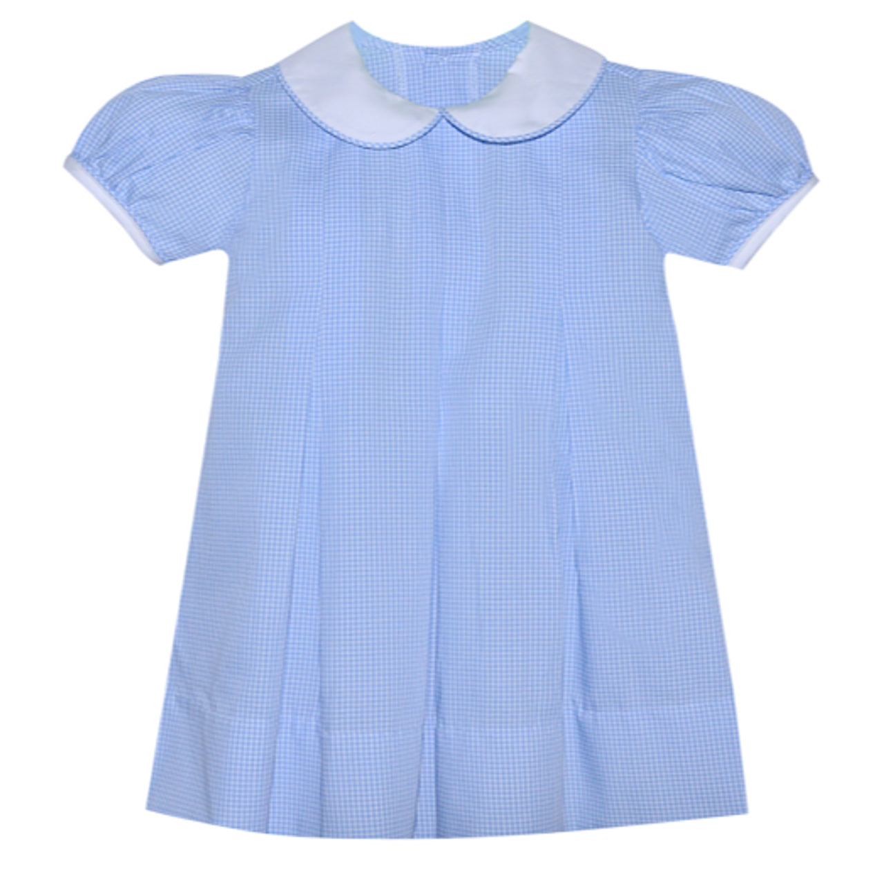 Girls Collared Micro Check Dress