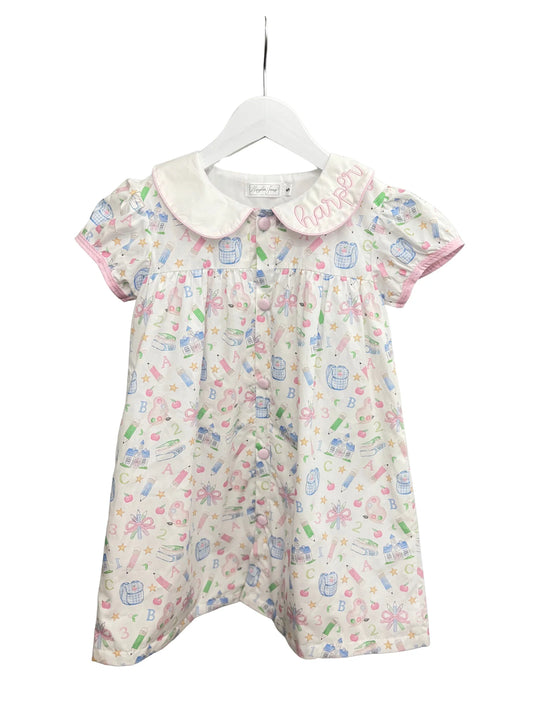 Back to School Girls School Print Dress