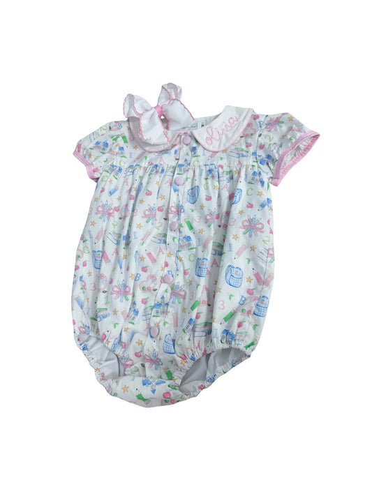 Back to School Girls School Print Bubble