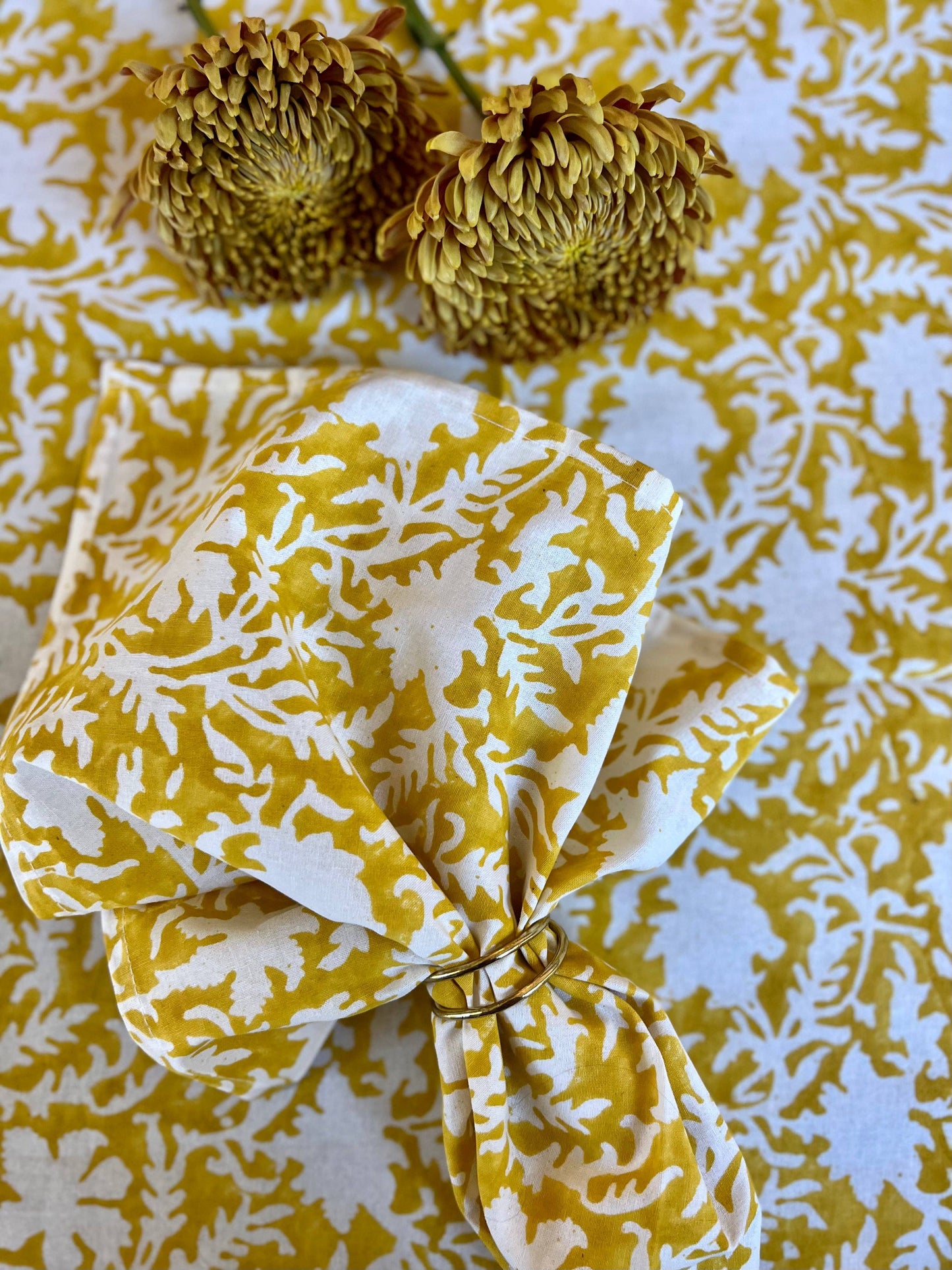 Pressed Florals in Marigold Yellow - s/o 4