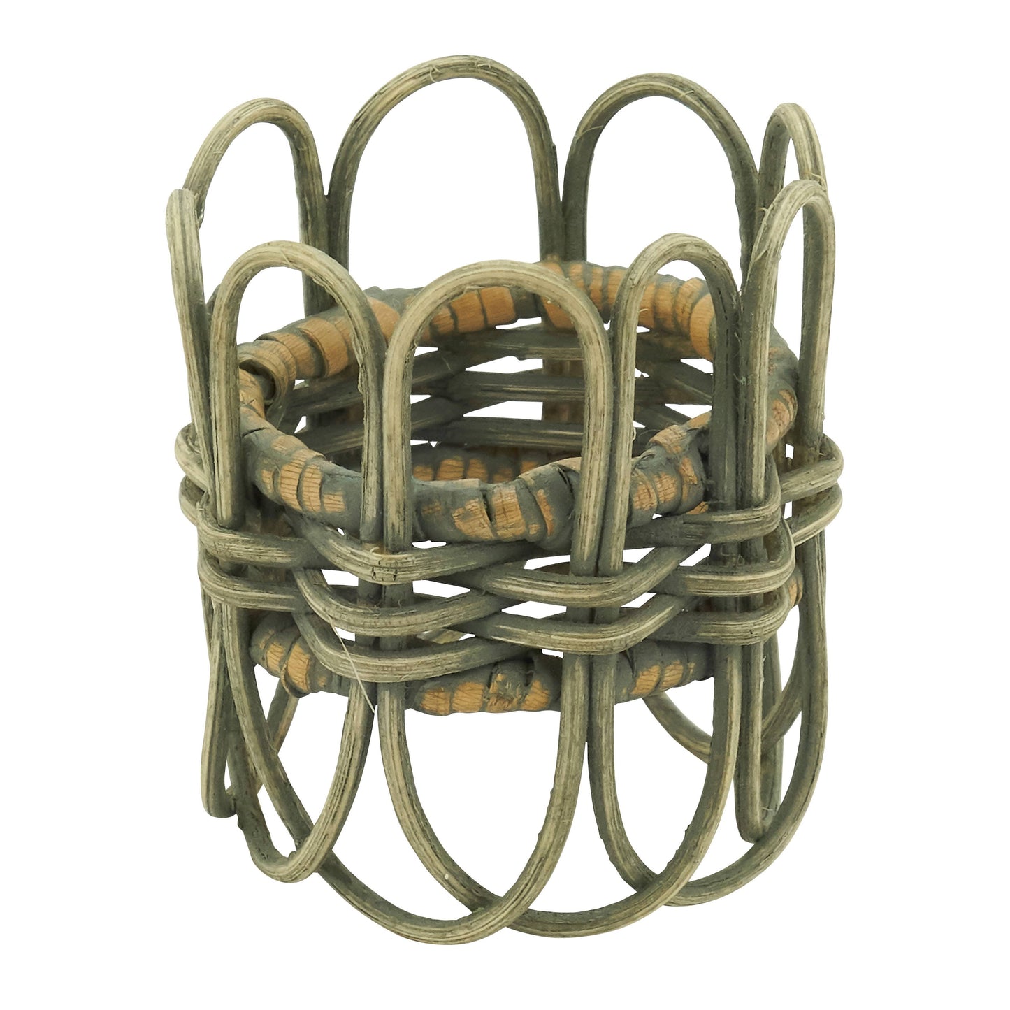 Twisted Rattan Napkin Ring s/4
