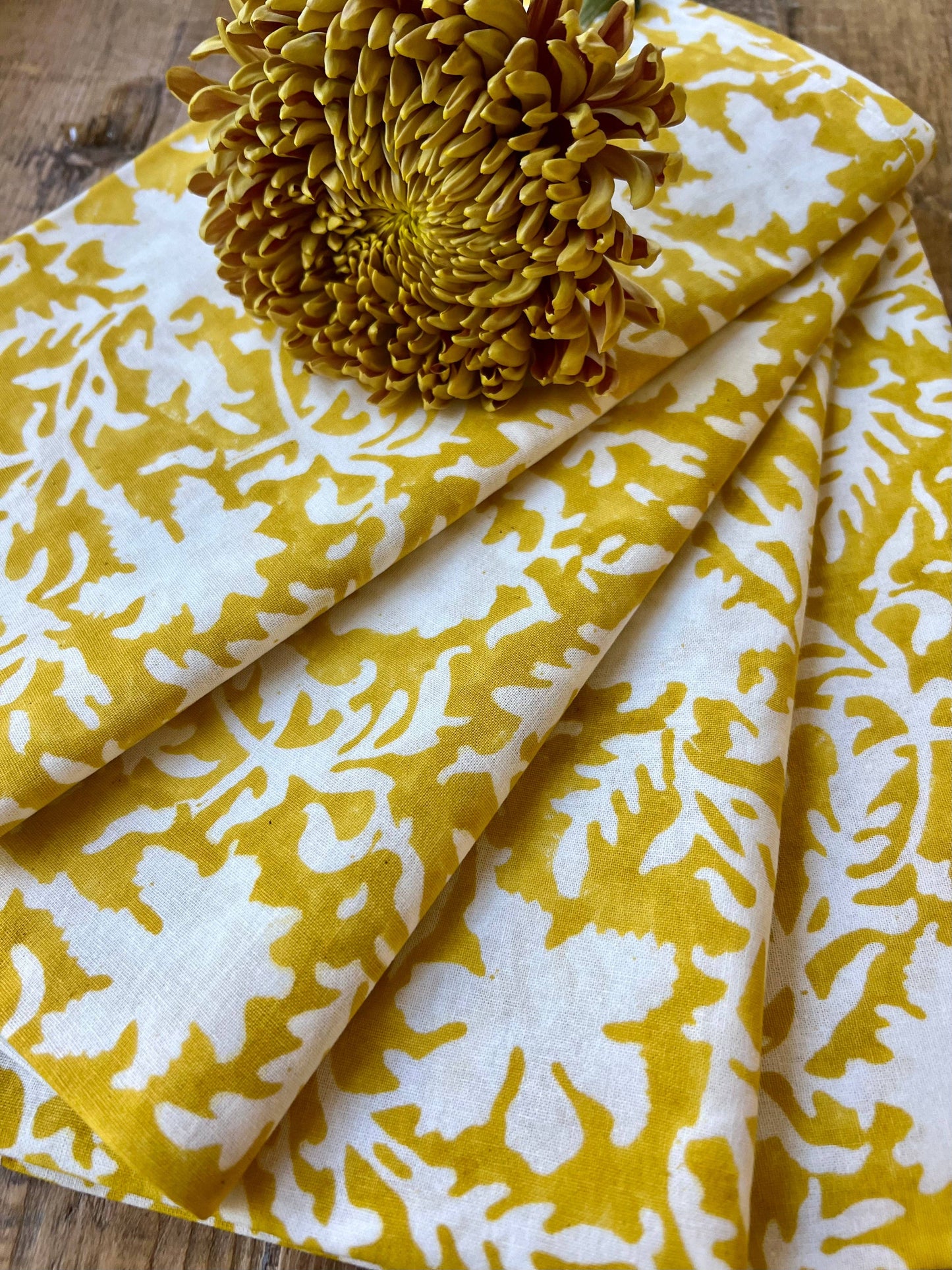 Pressed Florals in Marigold Yellow - s/o 4