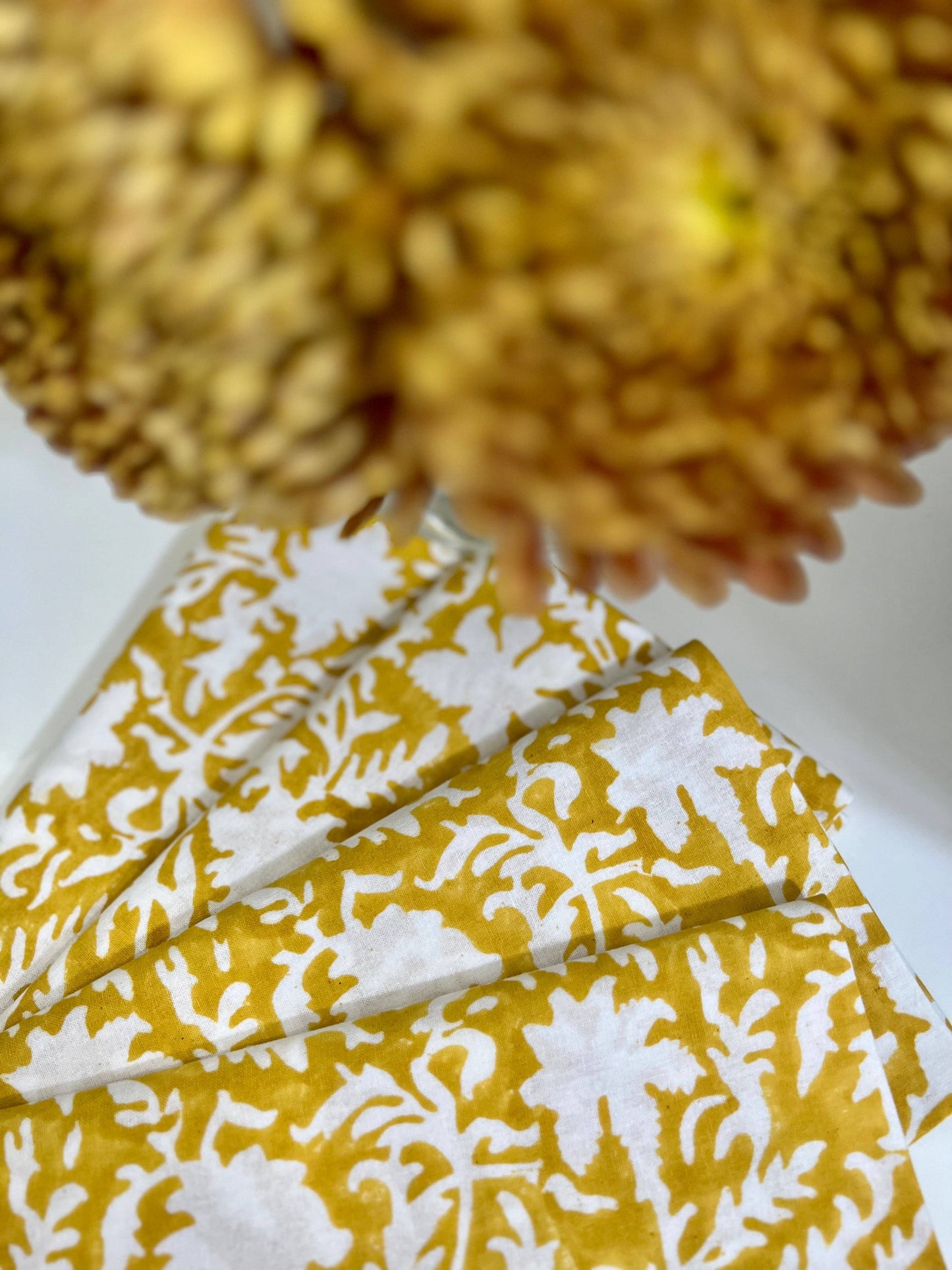 Pressed Florals in Marigold Yellow - s/o 4