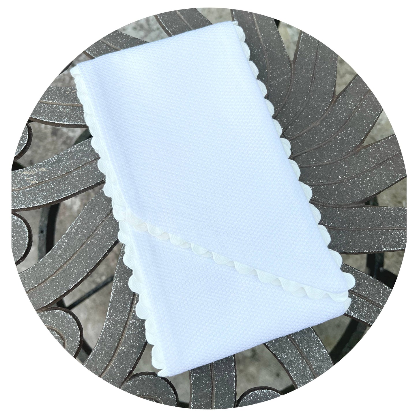 Cotton Pique Sash with Trim