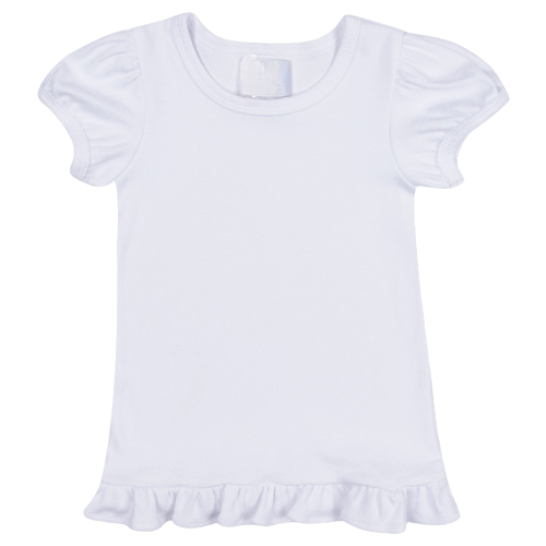 Girls' Short Sleeve Ruffle Tee