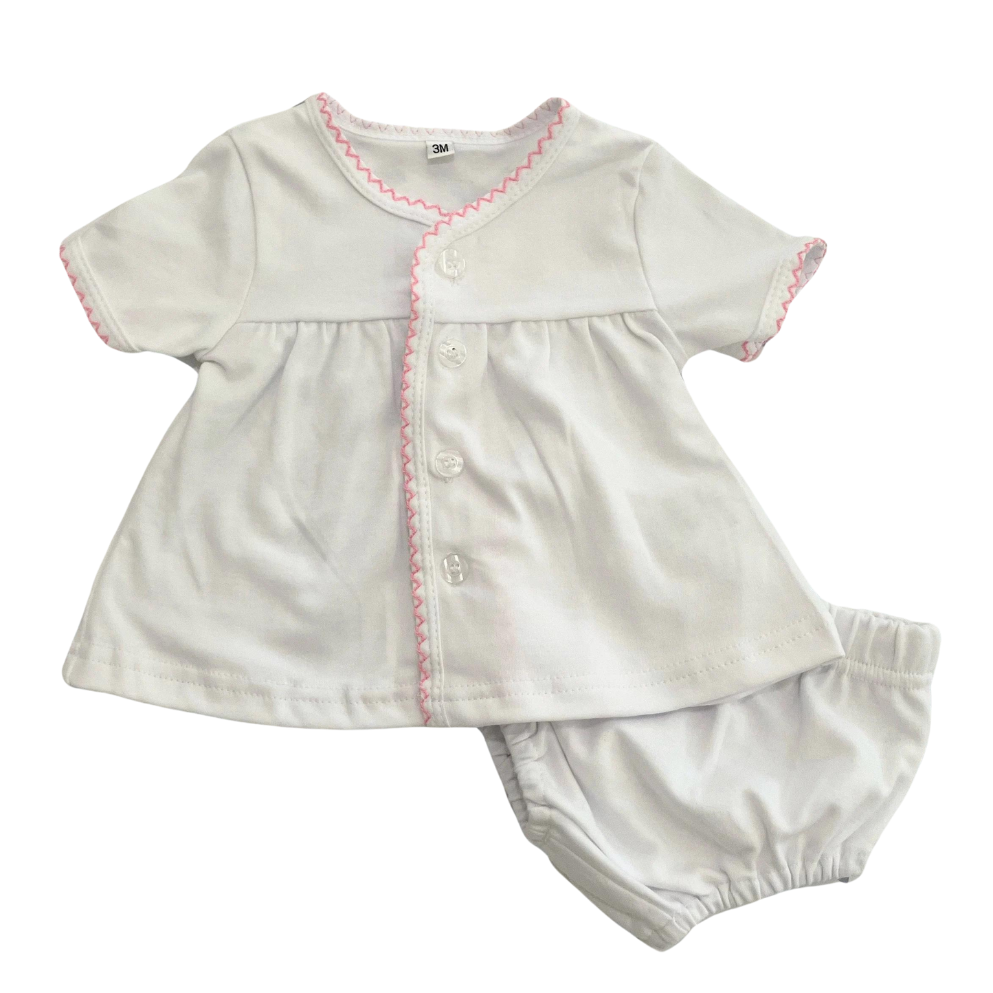 Cotton Diaper Set with Trim