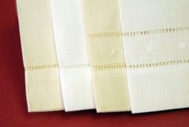 Classic Hemstitched Swiss Dot Guest Towel